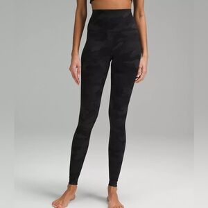 Lululemon Athletica Black Camo Leggings